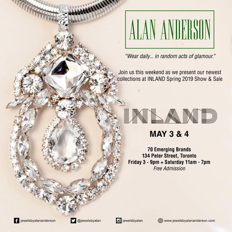 Join us this weekend as we present our newest collections at INLAND Spring 2019 Show & Sale May 3 & 4 at 134 Peter Street, Toronto.